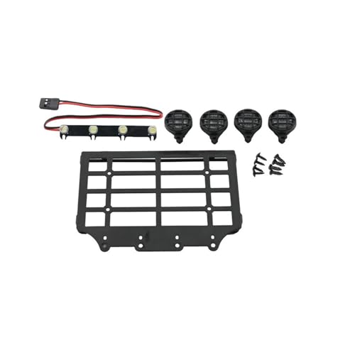 FackLOxc Fernbedienungsauto Dachträger Mit LED Leuchten Für 1 12 Skalierungsmodelle Metall Gepäckträger Upgrade Teile von FackLOxc