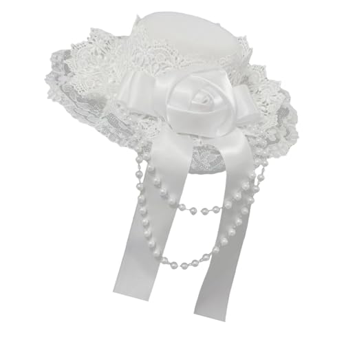 FackLOxc Gotik Lolitas Zylinderhut Haarspangen Kopfschmuck Rose Spitze Perlen Kopfbedeckung Subkulturen Haarschmuck Halloween Cosplay FackLOxc Gotik Lolitas Zylinderhut Haarspangen Kopfschmuck Rose Spitze Perlen Kopfbedeckung Subkulturen Haarschmuck Halloween Cosplay von FackLOxc