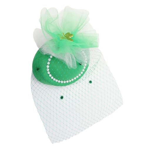 FackLOxc Grüner kleiner Netzhut mit Haarspange, Haar-Accessoires für StPatricks-Tag-Festlichkeiten und Kostüm-Verbesserungen, Party-Requisiten von FackLOxc