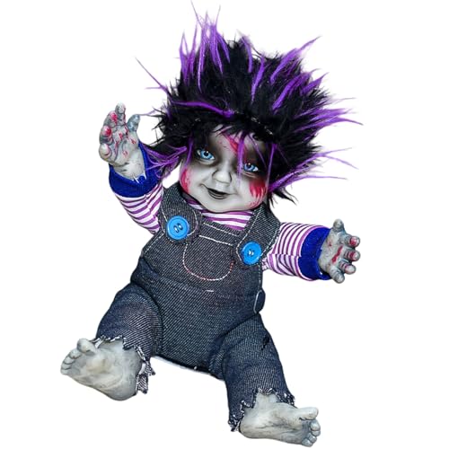 FackLOxc Gruselige Puppenfigur mit beleuchtetem Gesicht und erschreckendem Soundeffekt Gruselige Sitzpuppe FackLOxc Gruselige Puppenfigur mit beleuchtetem Gesicht und erschreckendem Soundeffekt Gruselige Sitzpuppe von FackLOxc