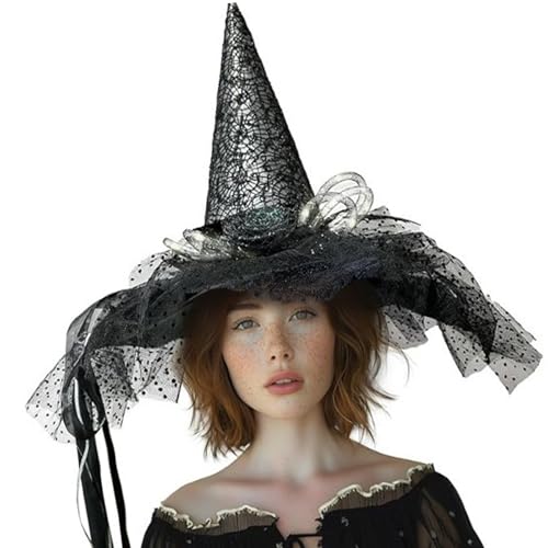 FackLOxc Halloween Wizard Hat Light Up Witch Witch Caps Wizard Kostümzubehör Für Maskerade Party Cosplay Requisiten von FackLOxc