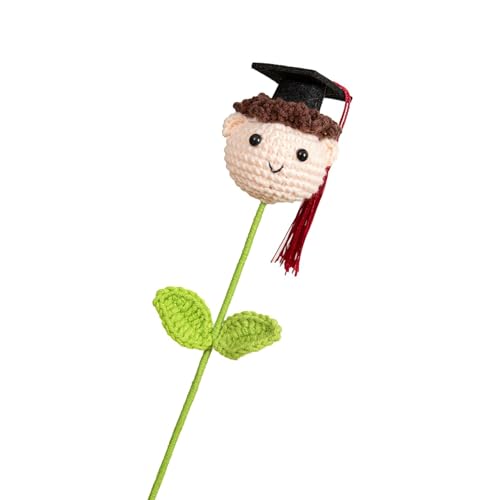 FackLOxc Handgewebtes Garn für Jungen / Mädchen / Hund Doktorhut Blumenstrauß künstliche Blume Dekoration einzigartige handgefertigte Abschlussgeschenk FackLOxc Handgewebtes Garn für Jungen / Mädchen / Hund Doktorhut Blumenstrauß künstliche Blume Dekoration einzigartige handgefertigte Abschlussgeschenk von FackLOxc
