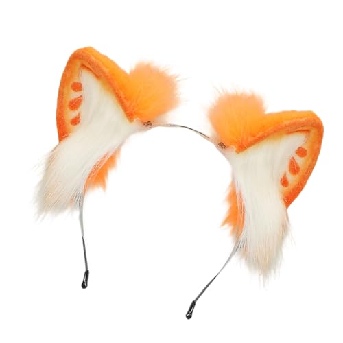 FackLOxc Hasenohren, Stirnbänder, pelzige Kaninchen, Ohren, Stirnband, Halloween, Party, Abschlussball, Cosplay, Kostüm, Haarschmuck, Kopfbedeckung, Damen von FackLOxc