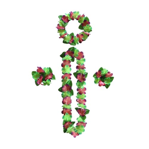 FackLOxc Hawaiianische Leis-Blumen-Haarbänder, Armbänder und Armbänder, Luaus-Partyzubehör für Sommer, Strand, Urlaub, Party-Dekorationen FackLOxc Hawaiianische Leis-Blumen-Haarbänder, Armbänder und Armbänder, Luaus-Partyzubehör für Sommer, Strand, Urlaub, Party-Dekorationen von FackLOxc