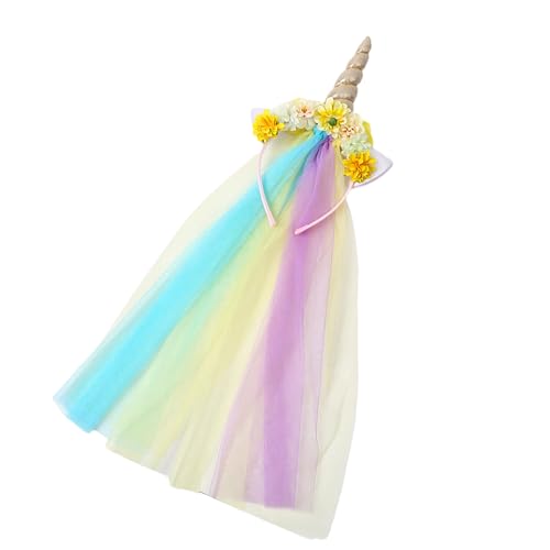 FackLOxc Horn Regenbogen Blume Stirnband Halloween Kopfbedeckung Halloween Party Foto Requisiten Blume Party Kopfbedeckung Cosplay Zubehör FackLOxc Horn Regenbogen Blume Stirnband Halloween Kopfbedeckung Halloween Party Foto Requisiten Blume Party Kopfbedeckung Cosplay Zubehör von FackLOxc