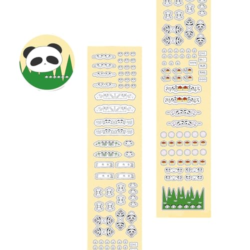 FackLOxc Kreatives 2 Meter Papierbandrolle Mit Panda Clovers Muster Für Briefpapierbegeisterte Scrapbooking Project Dekoration von FackLOxc