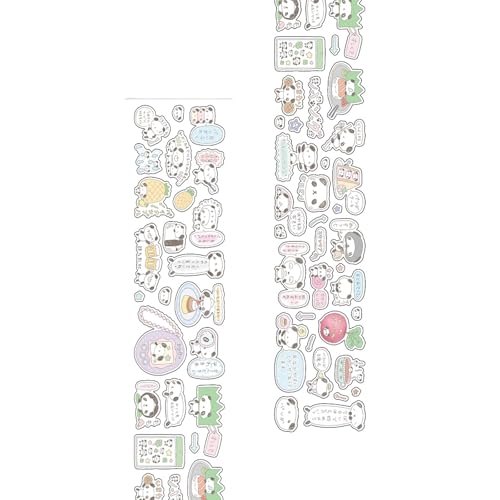 FackLOxc Kreatives 2 Meter Papierbandrolle Mit Panda Clovers Muster Für Briefpapierbegeisterte Scrapbooking Project Dekoration von FackLOxc
