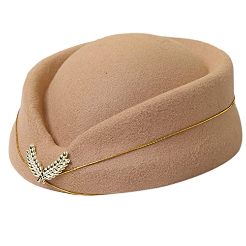 FackLOxc Luftherrinnen Hut Stewardess Hut Frauen formelle Uniform Caps Zubehör Party Hüte Kostüm Zubehör von FackLOxc