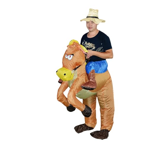 FackLOxc Lustiges Aufblasbares Tierkostüm Aufblasbare Pferdekostüm Aufblasbare Hahnkostüm Kinder Erwachsene Kostümzubehör Accessoire von FackLOxc