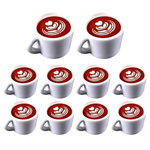 FackLOxc Miniaturpuppenhäuser Kaffeetassen Löffel Set 1/12 Skala Realistische Küchenzubehör Für Kreatives Spiel Und Sammler von FackLOxc