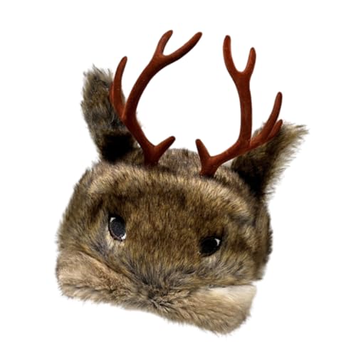 FackLOxc Plüschhirschhut Für Winter Warmer Hirschhornhut Rollenspiel Party Kostüm Hirsch Erwachsener Unisex Trapper Für Kaltes Wetter von FackLOxc