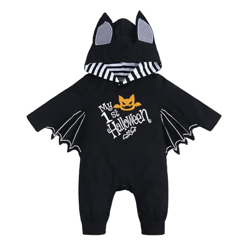 FackLOxc Säuglingsfledermaus Kostüm Mit Kapuze Jumpsuit Neugeborenen Fledermaus Cosplay Strampler Für Den Ersten Halloween Baumwoll Spielanzug Für Baby Jungen Mädchen FackLOxc Säuglingsfledermaus Kostüm Mit Kapuze Jumpsuit Neugeborenen Fledermaus Cosplay Strampler Für Den Ersten Halloween Baumwoll Spielanzug Für Baby Jungen Mädchen von FackLOxc