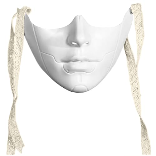 FackLOxc Uni Maskerade Beauty Cosplay Mechanisches halbes Gesicht für Karneval Halloween Dress Up Party von FackLOxc