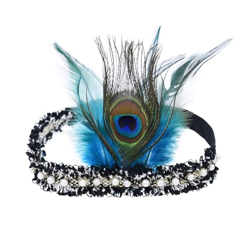 FackLOxc Vintage Feder Stirnband Damen 1920er Jahre Kostüm Zubehör für Damen Ball, Hochzeit, Maskenball, Kostümparty FackLOxc Vintage Feder Stirnband Damen 1920er Jahre Kostüm Zubehör für Damen Ball, Hochzeit, Maskenball, Kostümparty von FackLOxc
