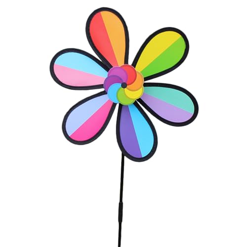 FackLOxc Windspiel Mehrfarbig Für Den Außenbereich Kunststoff Skulptur Kinetik Bunte Windspiele Für Hof Und Garten Kinderspielzeug von FackLOxc