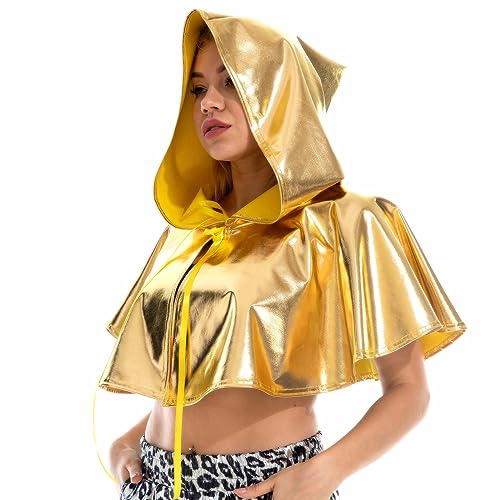Frauen-Party-Kostüm, Hexenumhang, Todeszauberer-Umhang, Halloween, Kopfbedeckung, Kapuzenumhang, Vampirumhang, Kostüm-Zubehör von FackLOxc