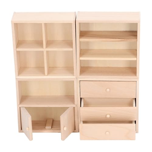 Holzkabinett Spielzeugfigur Display Modell Für Vintage Realistic Dolls House Trep Girls Geschenk Holzschrank von FackLOxc