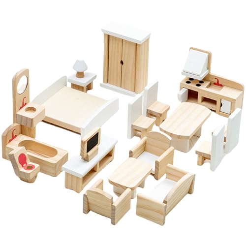 Holzpuppenhouses Möbel Mit Puppen Und Realistischer Raumszene Display Accessoires Für Kinder Rollenspiele Holzpuppenhouses Möbel Mit Puppen Und Realistischer Raumszene Display Accessoires Für Kinder Rollenspiele von FackLOxc
