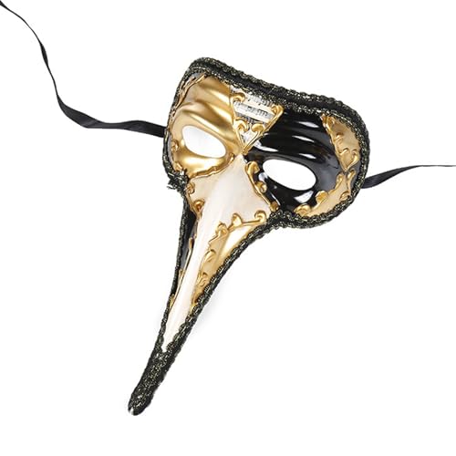 Maskerade halbes Gesicht für Damen und Herren, Halloween, Halloween, lange Nase, Augenmaske mit langer Nase Maskerade halbes Gesicht für Damen und Herren, Halloween, Halloween, lange Nase, Augenmaske mit langer Nase von FackLOxc
