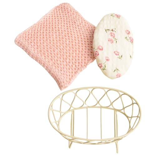 Miniatur Eisenbett Puppenhäuser Baby Krippenbett Für 1/12 Puppenhäuser Realistische Rollenspiel Szene Display Und Kindergarten Dekore von FackLOxc