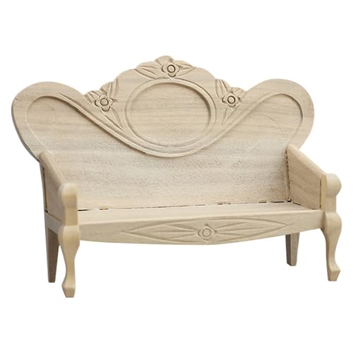Miniaturholz Sofa Stuhl Für Puppenhäuser Dekoration Retro Stile Unbemalter Stuhl Für 1/12 Skala Handwerksmodellbegeisterte Miniaturholz Sofa Stuhl Für Puppenhäuser Dekoration Retro Stile Unbemalter Stuhl Für 1/12 Skala Handwerksmodellbegeisterte von FackLOxc