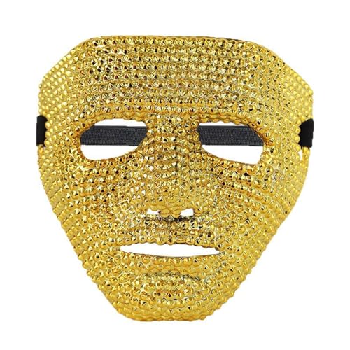 Skelettgesichtsmaske Halloween Skull Face Maske Masquerade Strasssteine ​​Maske Halloween Cosplay Accessoires Für Frauen Männer von FackLOxc
