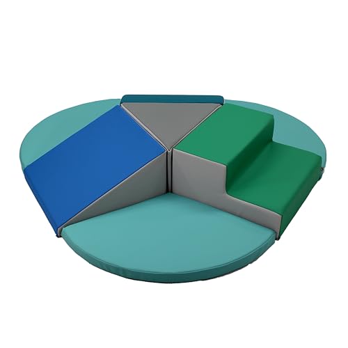 FDP SoftScape Kleinkind-Spielzeit Junction 360 Climber Plus Seitenpolster, Indoor-aktive Spielstruktur für Kleinkinder und Kinder; sicherer weicher Schaumstoff zum Krabbeln, Klettern, Rutschen (7 von Factory Direct Partners