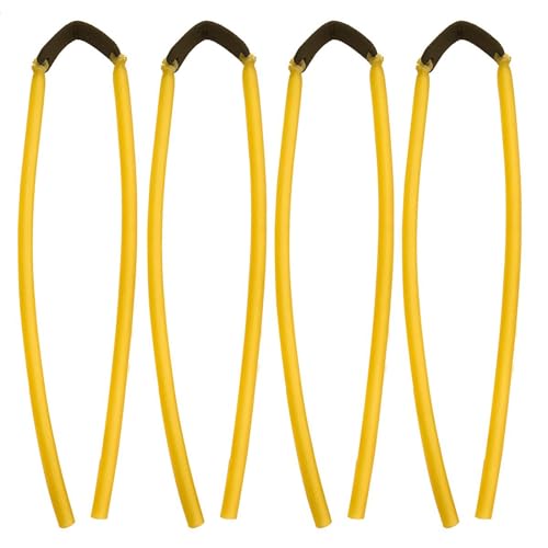 Factorys 4-teilige elastische Ersatzbänder, robuste Handgelenk-Raketenbänder, kompatibel mit Katapulten Holzfrucht Zum Schneiden (Yellow, One Size) von Factorys