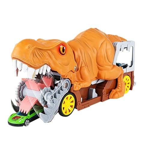 Facynde Dinosaurier-Lagerwagen-Spielzeug, Dinosaurier-Schluckauto | Dinosaurier verschlingender Transporter mit 6 Autos - Kinderspiel-Trucks und Auto-Dinosaurier-Transporter für Jungen und Mädchen im von Facynde