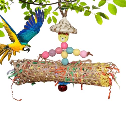 Facynde Papierschredder-Vogelspielzeug, Vogelschredder-Futtersuchspielzeug | Kleines Papageien-Kauspielzeug | Kauspielzeug für Vögel, Kauspielzeug für Sittiche, Robustes und niedliches Vogelzubehör von Facynde