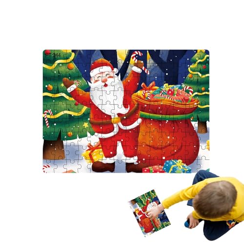 Facynde Papppuzzle - Puzzles aus Pappe - Großes Puzzle Winter-Weihnachtsmann-Dekoration für Mädchen, Kinder, Kinder im Alter von 2–8 Jahren von Facynde