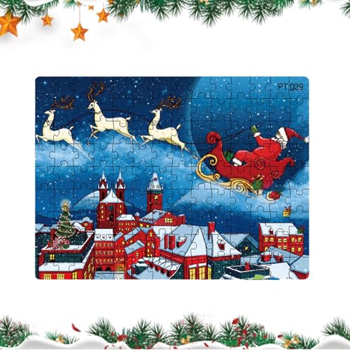 Facynde Papppuzzle | Weihnachts-Weihnachtsmann-Rätsel,Großes Puzzle Winter-Weihnachtsmann-Dekoration für Mädchen, Kinder, Kinder im Alter von 2–8 Jahren von Facynde