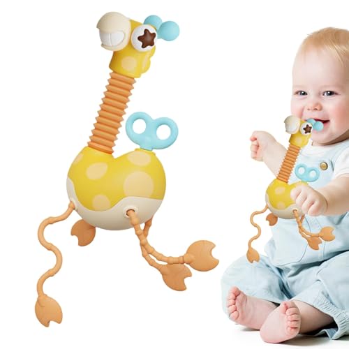 Facynde Pop Tube Giraffe, Pop Tubes Sinnesspielzeug,Sensory Tubes Pop Tube Giraffenspielzeug | Dehnbares Giraffen-Formwechsel-Röhrenspielzeug, teleskopische Pop-Röhren, sensorisches Spielzeug von Facynde