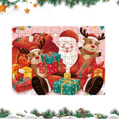 Facynde Weihnachtsmann-Puzzle, Puzzles aus Pappe, Großes Puzzle Winter-Weihnachtsmann-Dekoration für Mädchen, Kinder, Kinder im Alter von 2–8 Jahren von Facynde