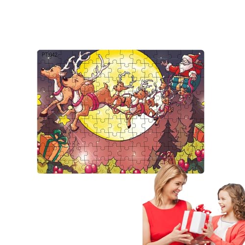 Facynde Weihnachtsmann-Puzzles,Puzzles aus Pappe - Großes Puzzle Winter-Weihnachtsmann-Dekoration für Mädchen, Kinder, Kinder im Alter von 2–8 Jahren von Facynde