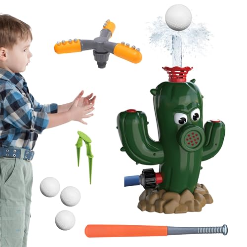 Hubschrauber-Sprühspielzeug mit Baseball-Spielset, Wassersprinkler-Baseballspielzeug | Schlagfestes Sprinklerspielzeug | Pools und Wasserspielzeug mit Auslaufschutz für den von Facynde