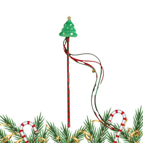 Katzen-Teaser-Stick - Interaktives Weihnachtsspielzeug für Haustiere | Tragbarer Angelrutenfänger, beißendes Kau- und Spielspielzeug für Haustiere, kleine und mittelgroße Katzen Katzen-Teaser-Stick - Interaktives Weihnachtsspielzeug für Haustiere | Tragbarer Angelrutenfänger, beißendes Kau- und Spielspielzeug für Haustiere, kleine und mittelgroße Katzen von Facynde