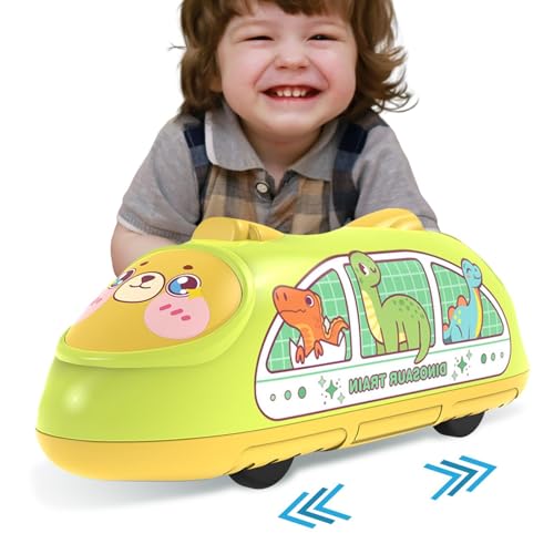 Kinder ziehen Autos zurück Spielzeug - Hochgeschwindigkeits-Eisenbahn-Rückziehauto-Spielzeug - Reibungsbetriebenes Mini-Schreibtisch-Krabbelauto zum Zurückziehen, Spielzeug für Kinder, Jungen, von Facynde