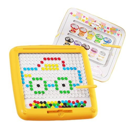 Magnetisches Zeichenbrett für Kinder, Reisespielzeug mit magnetischen Punkten - 2-in-1-Lern-Doodle-Brett - Magnetic Dot Art Vorschulspielzeug, großes Feinmotorikspielzeug für Kinder ab 3 Jahren, Magnetisches Zeichenbrett für Kinder, Reisespielzeug mit magnetischen Punkten - 2-in-1-Lern-Doodle-Brett - Magnetic Dot Art Vorschulspielzeug, großes Feinmotorikspielzeug für Kinder ab 3 Jahren, von Facynde