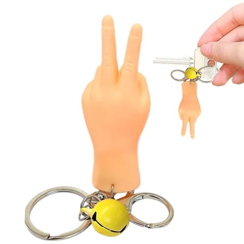 Miniatur-Handspielzeug, Mini-Schlüsselanhänger mit winzigen Fingerhänden,Realistische kleine Fingerhände | Langlebiges Handspielzeug für Gags-Partys, Katzen-Interaktionspuppentheater von Facynde