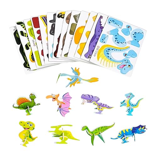 pädagogisches 3D-Cartoon-Puzzle, 3D-Puzzles 3D-Puzzles für Kleinkinder, Kleinkinder-Modell, DIY-Spielzeug | Set 3D-Papierpuzzle von Facynde