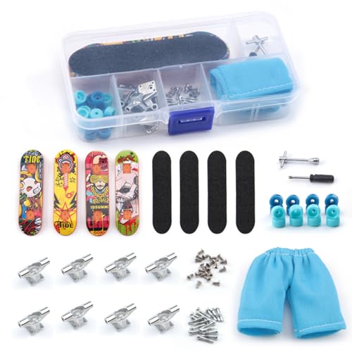 Fadcaer Finger-Skateboards, Mini-Skateboard-Spielzeug, Deck, LKW, Fingerbrett-Set, Skate-Spielzeug, Griffbrett-Bastelset, Fingerbrett, Skate-Reparatur-Set für Erwachsene, Kinder, Jungen Fadcaer Finger-Skateboards, Mini-Skateboard-Spielzeug, Deck, LKW, Fingerbrett-Set, Skate-Spielzeug, Griffbrett-Bastelset, Fingerbrett, Skate-Reparatur-Set für Erwachsene, Kinder, Jungen von Fadcaer