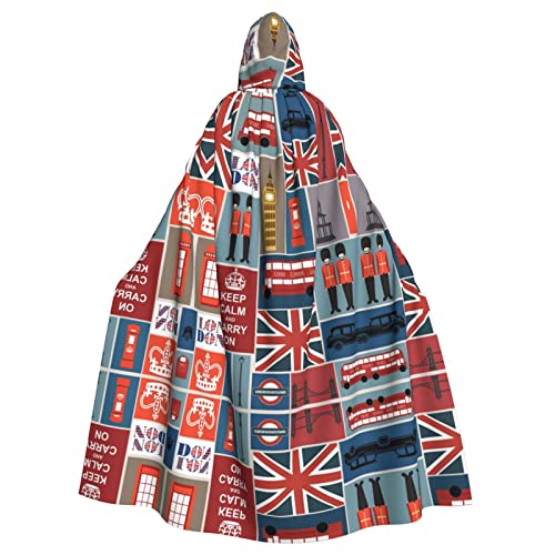 England-Symbole werden gruselig mit unserem Kapuzenumhang für Erwachsene – perfekt für Halloween! von Faduni