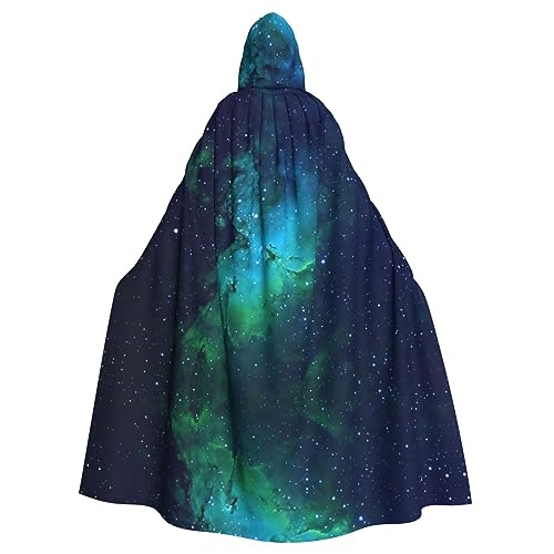 Galaxy Green Unisex Kapuzenumhang Halloween Umhang Cosplay Halloween Weihnachten Verkleidung Kostüme für Erwachsene von Faduni