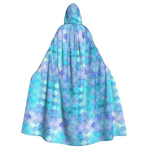 Goldene Meerjungfrauen-Schuppen-Unisex-Kapuzenumhang für Halloween, Cosplay, Halloween, Weihnachten, Kostüme, für Erwachsene Goldene Meerjungfrauen-Schuppen-Unisex-Kapuzenumhang für Halloween, Cosplay, Halloween, Weihnachten, Kostüme, für Erwachsene von Faduni