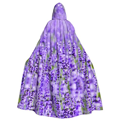Lila Lavendel werden Sie gruselig mit unserem Kapuzenumhang für Erwachsenen-Halloween-Kostüme von Faduni