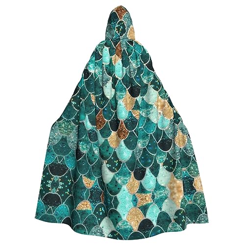 Meerjungfrau Fischschuppendruck Unisex Kapuze Halloween Umhang Cosplay Halloween Weihnachten Verkleidung Kostüme für Erwachsene Meerjungfrau Fischschuppendruck Unisex Kapuze Halloween Umhang Cosplay Halloween Weihnachten Verkleidung Kostüme für Erwachsene von Faduni