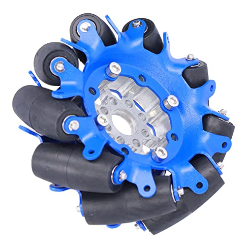 4in SPCC -Stahlwelle TPU Gummi -Roller -Omni -Rad für Roboterauto, 9 Angetriebene Walzen, Flexible Bewegung mit Omnidirektionalrad, Geeignet für Verschiedene Kleine (Rechtes Rad von Fafeicy