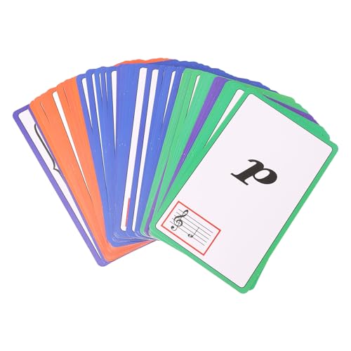 50 PCs Music Flash -Karten Klaviernote Theorie Flash -Karten mit Leuchtenden Farben und Abgerundeten Ecken Zum Lernen von Fafeicy