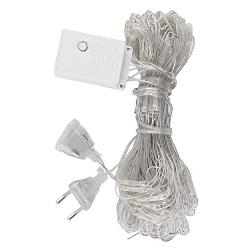 96 LED -Chips Netzlicht für Weihnachtsbäume, Weiche Beleuchtung, Romantisches Ambiente, Innenleuchten Im Freien, 8 Modi, Valentinstag, Hochzeiten, 1,5x1,5m (weißes Licht) von Fafeicy